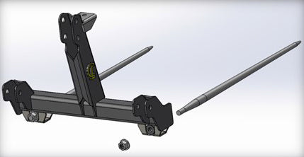 3 POINT HITCH DUAL BALE SPEAR CL FABRICATION