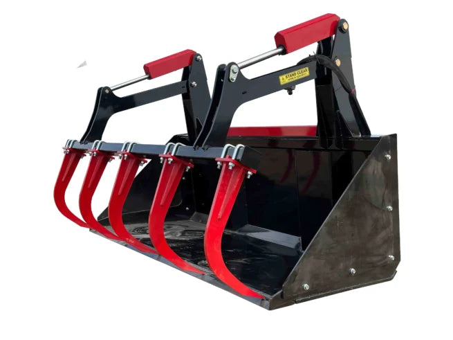 HIGH CAPACITY MATERIAL BUCKET GRAPPLE MESSER ATTACHMENTS