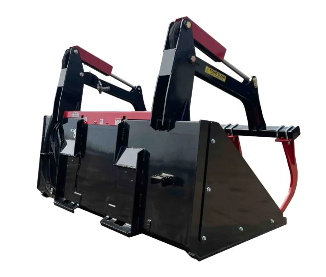 HIGH CAPACITY MATERIAL BUCKET GRAPPLE MESSER ATTACHMENTS