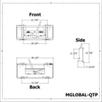 MALE GLOBAL EURO TO UNIVERSAL SKID STEER ADAPTER MESSER ATTACHMENTS