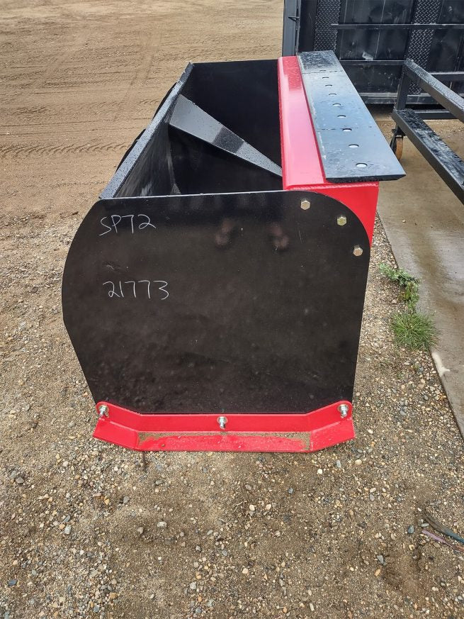 120" SNOW PUSHER WITH BACK DRAG AND RUBBER EDGE MRF