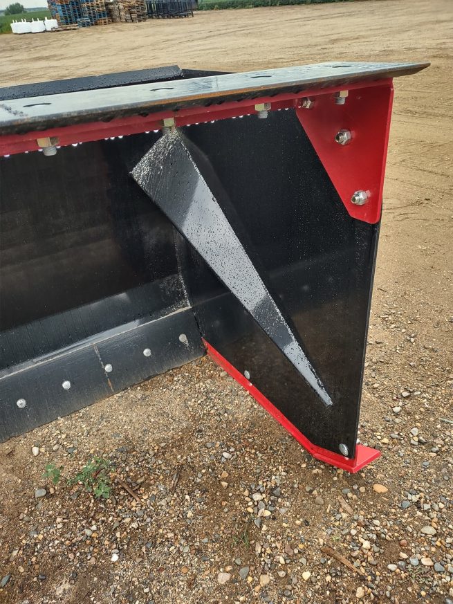 120" SNOW PUSHER WITH BACK DRAG AND RUBBER EDGE MRF