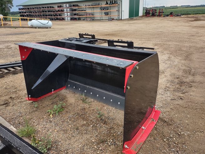 120" SNOW PUSHER WITH BACK DRAG AND RUBBER EDGE MRF