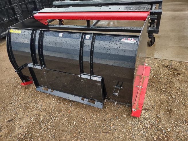 120" SNOW PUSHER WITH BACK DRAG AND RUBBER EDGE MRF