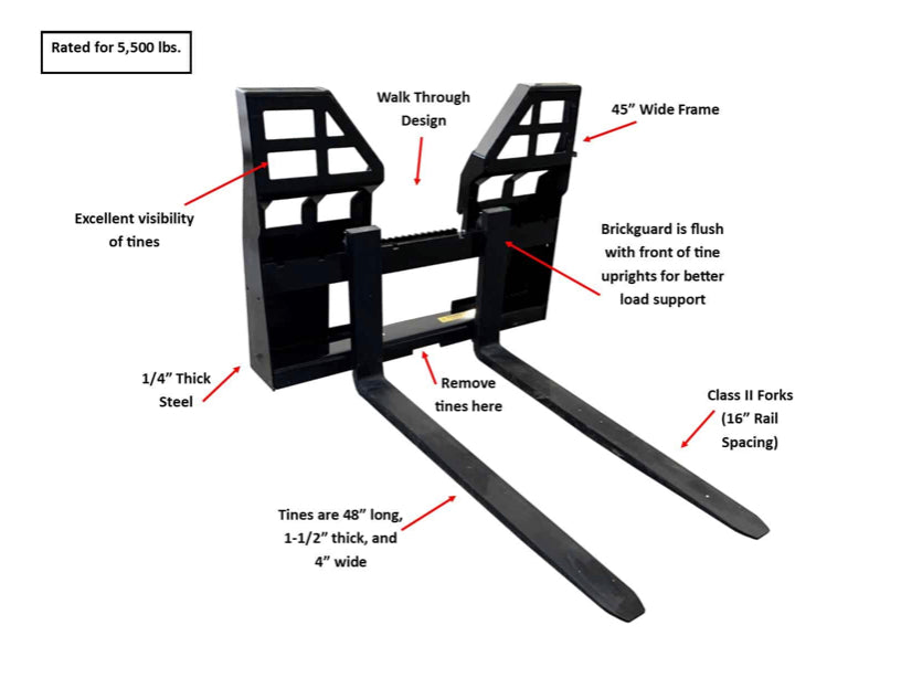MESSER PALLET FORKS MESSER ATTACHMENTS