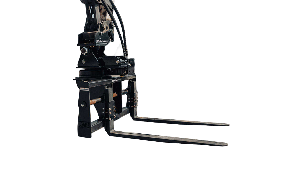 EXCAVATOR MODULAR TILT/ROTATE FORKS - Schweitzer Farms and Sales