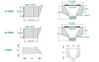 1/2 YARD SKID STEER CONCRETE BUCKET WITH HYDRAULIC CID