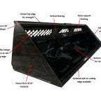 10' SNOW/HIGH CAPACITY BUCKET MESH BACK WITH BOLT MRF